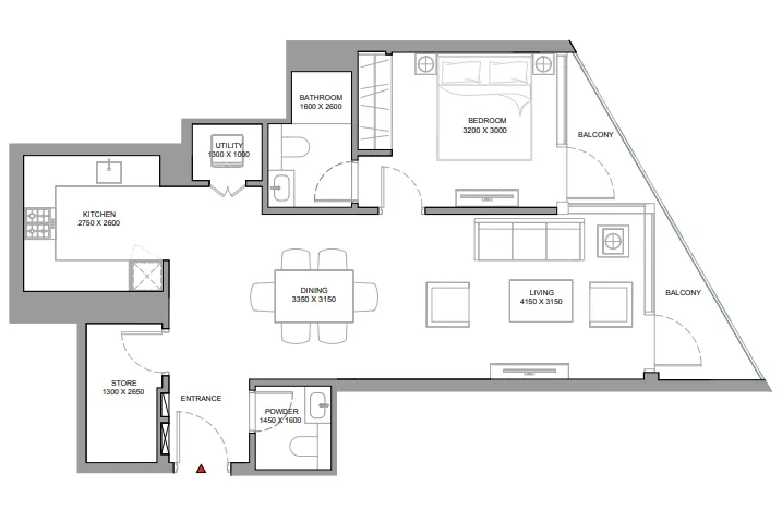 1 bed