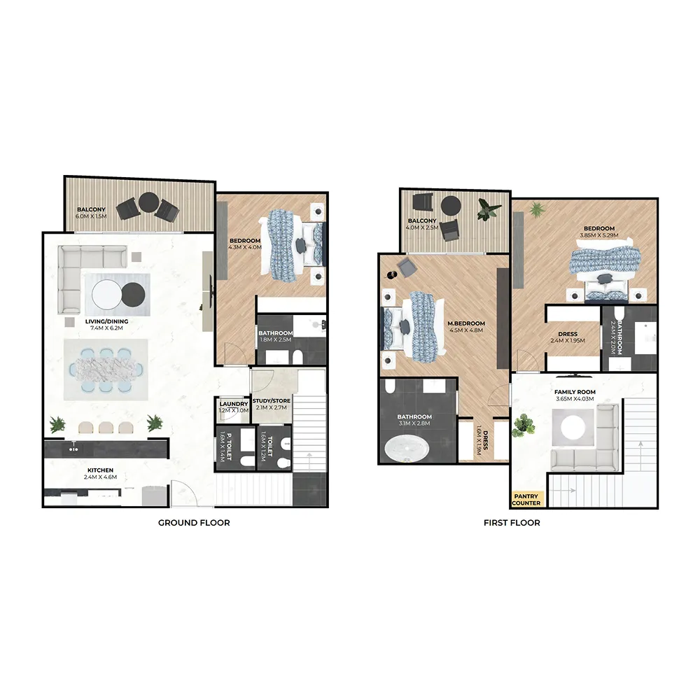 3 bed
