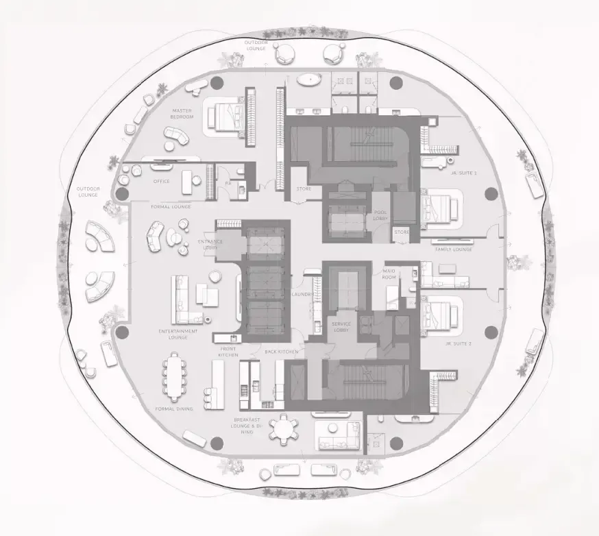 3 bedrooms floor plan