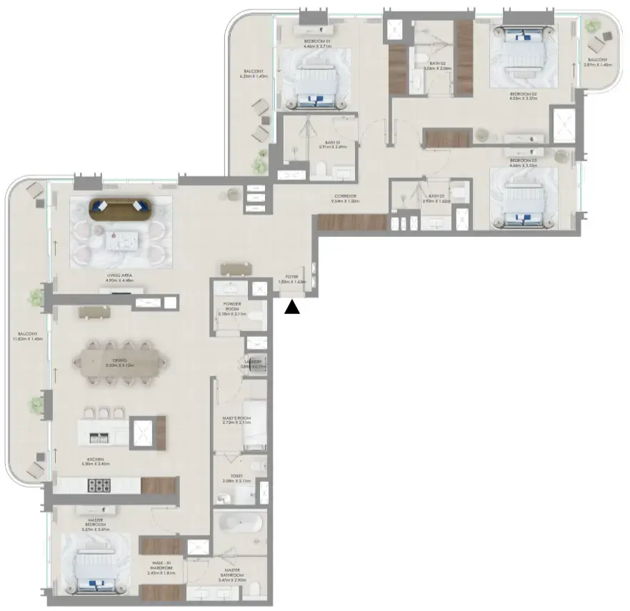 Emaar Baystar by Vida floor plan
