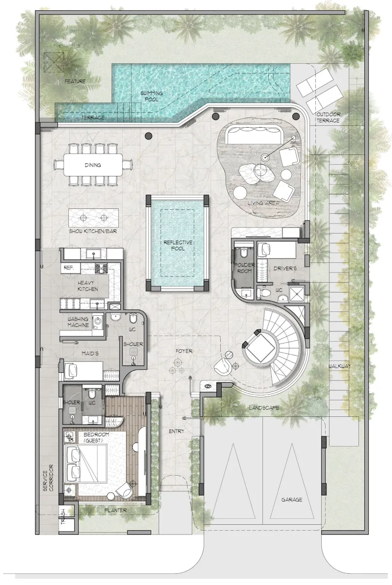 4 bedrooms floor plan