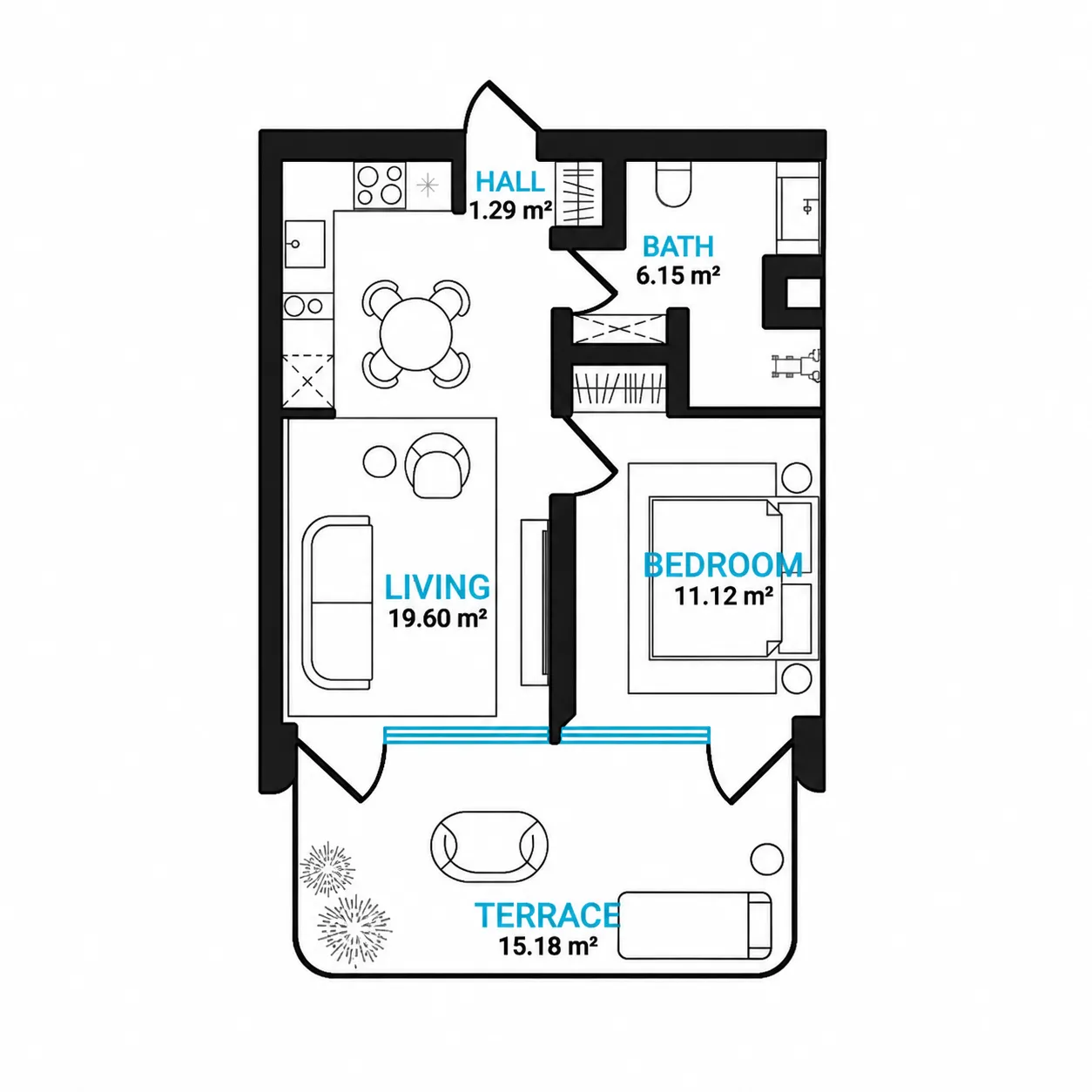 1BR Layout