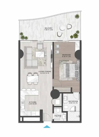 1BR Layout