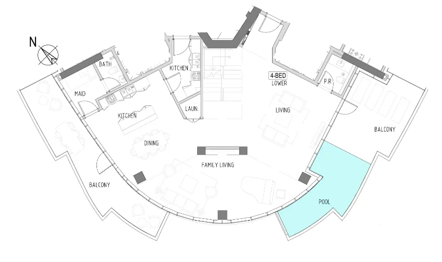 4 bedrooms floor plan