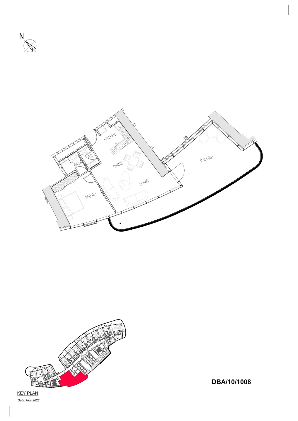 1 bedroom floor plan