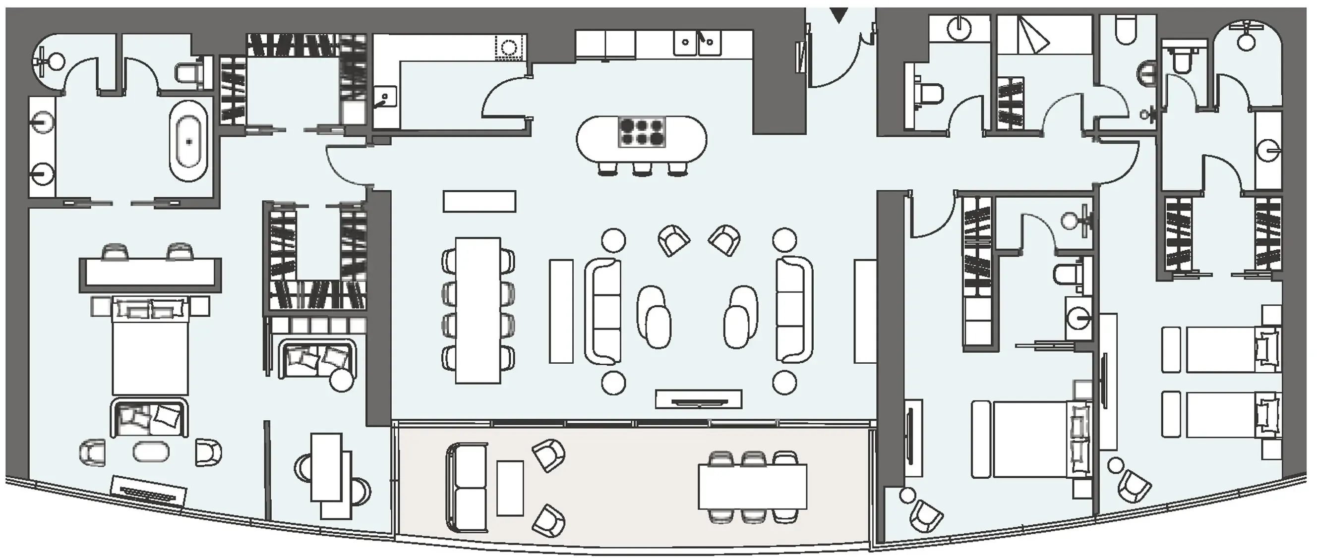 3 bedrooms floor plan