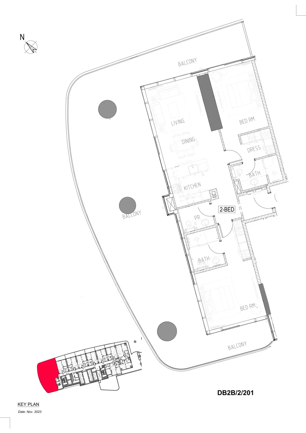 DAMAC Damac Bay 2 2BR floor plan