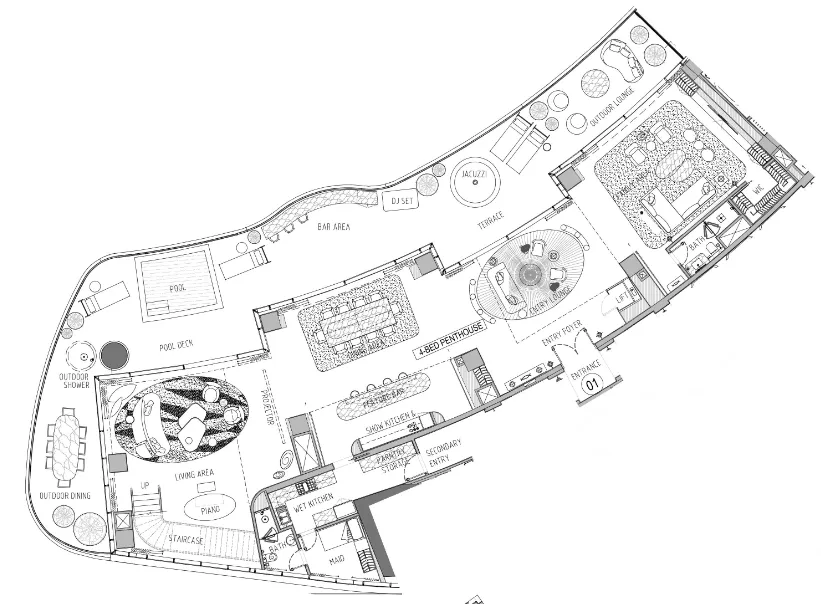 4 bedrooms floor plan