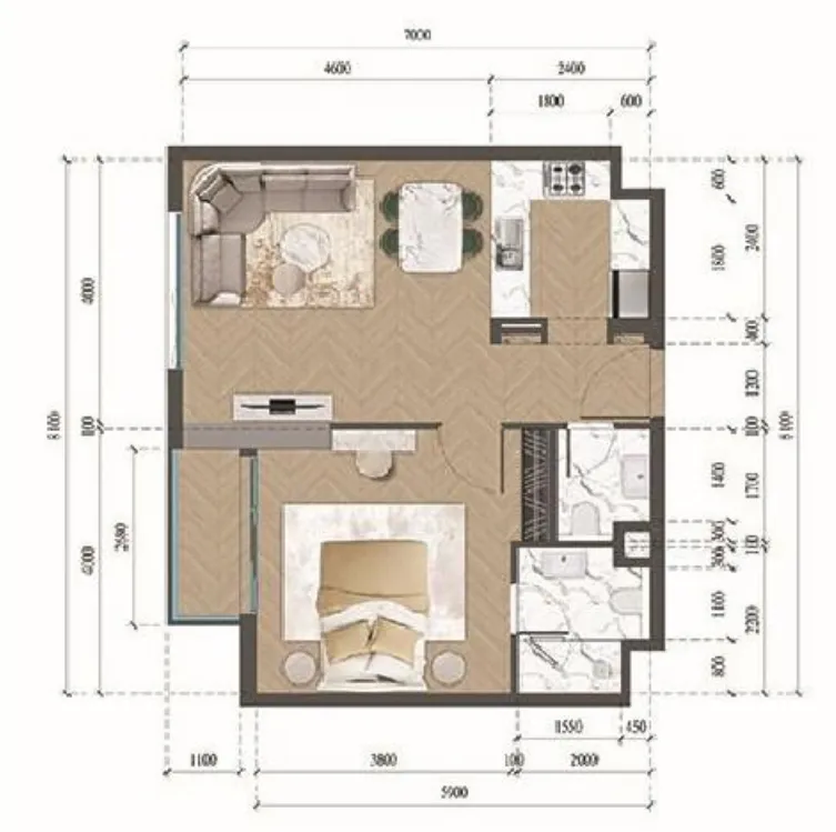 1 bed