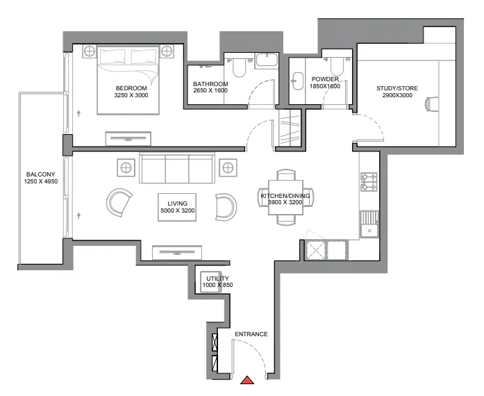 1 bed