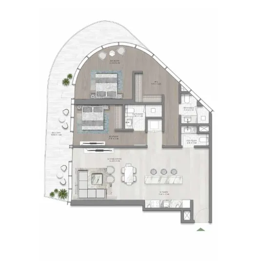 2 bed