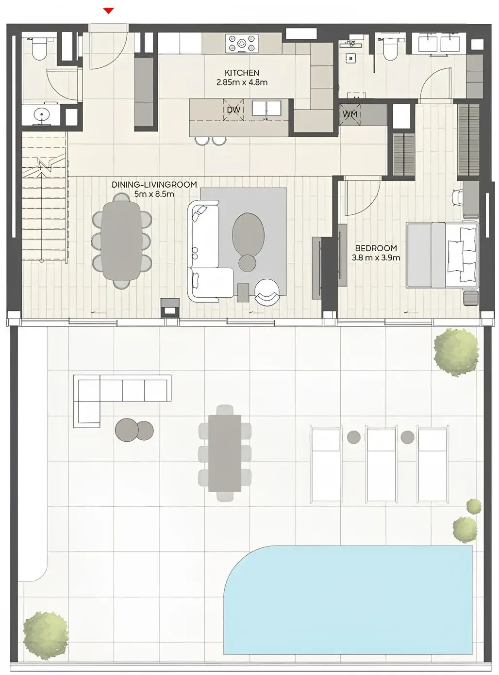 3 bedrooms floor plan