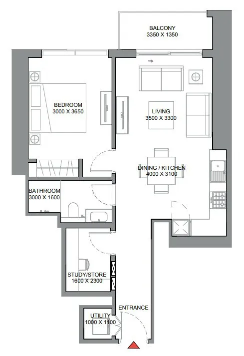 1BR Layout