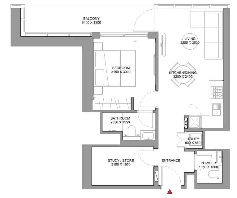 1 bed