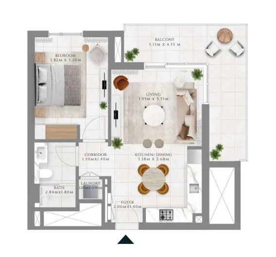 1 bed