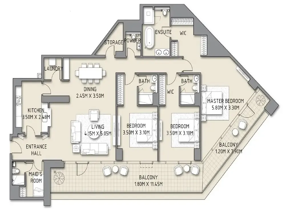 3BR Layout