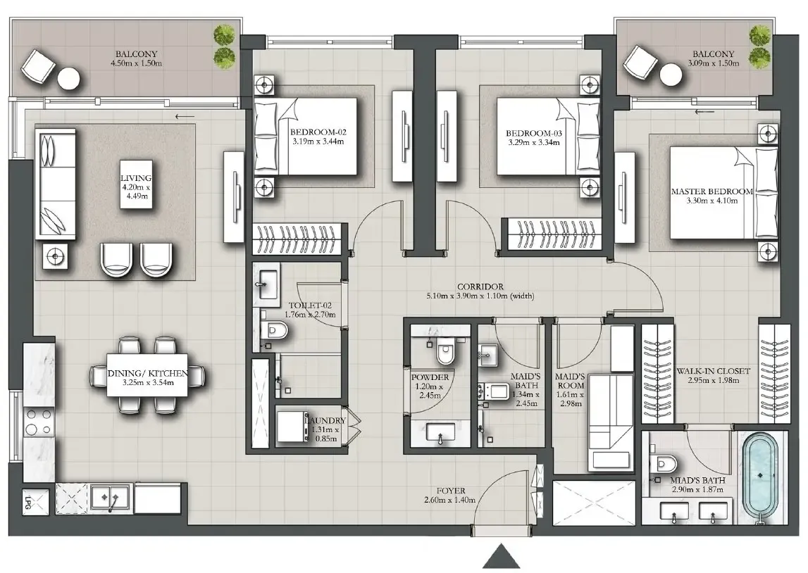 3BR Layout