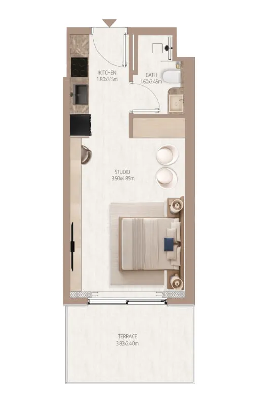 Tavora Grand — Studio floor plan