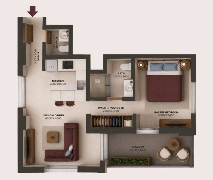 1BR Layout