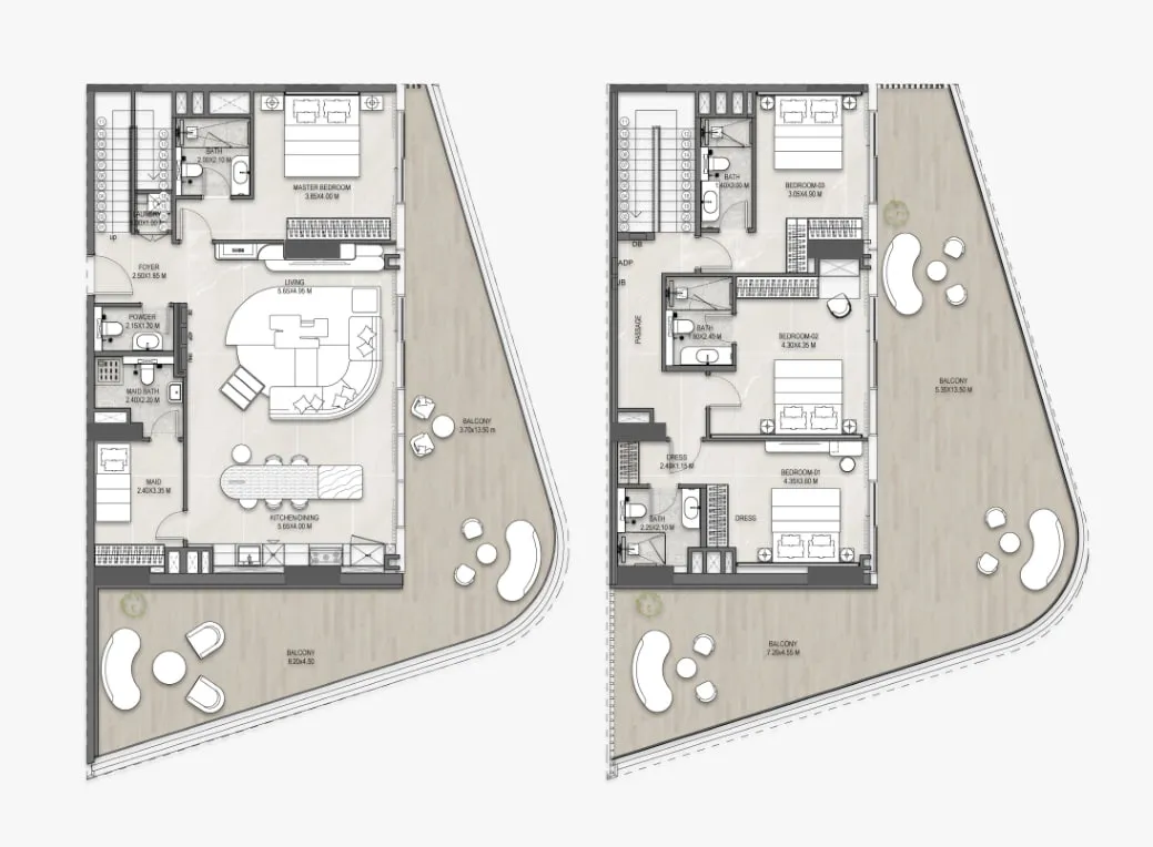 4 bedrooms floor plan