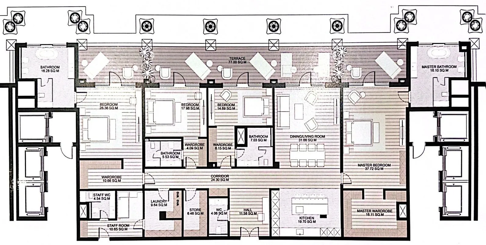 4 bedrooms floor plan