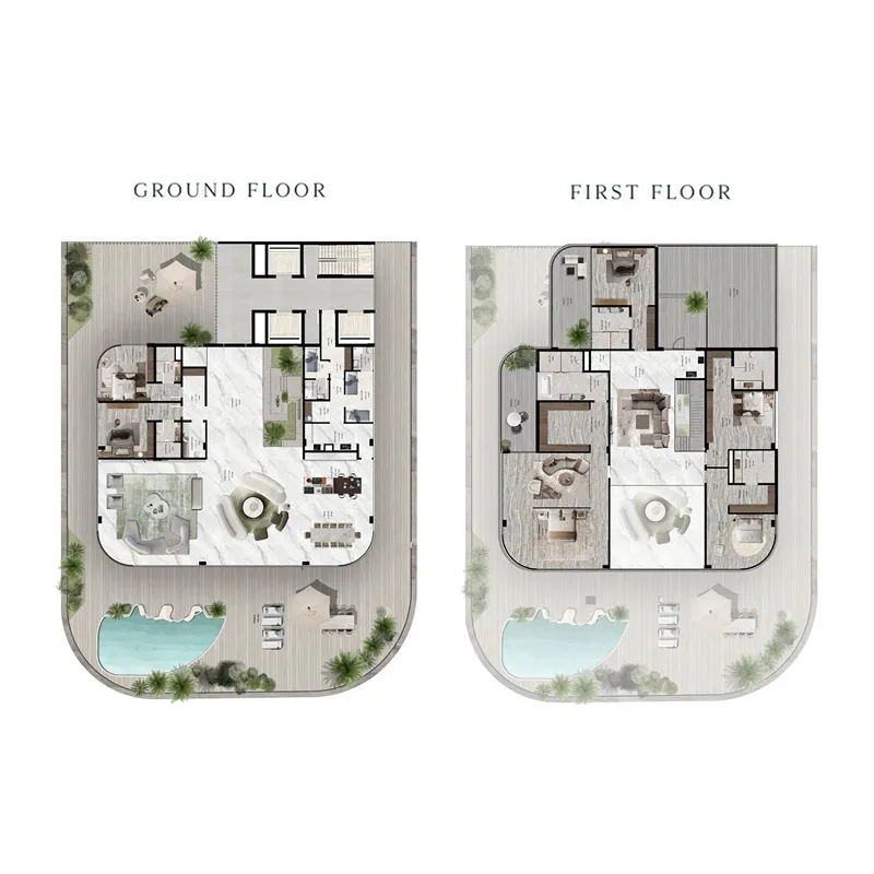 6 bedrooms floor plan