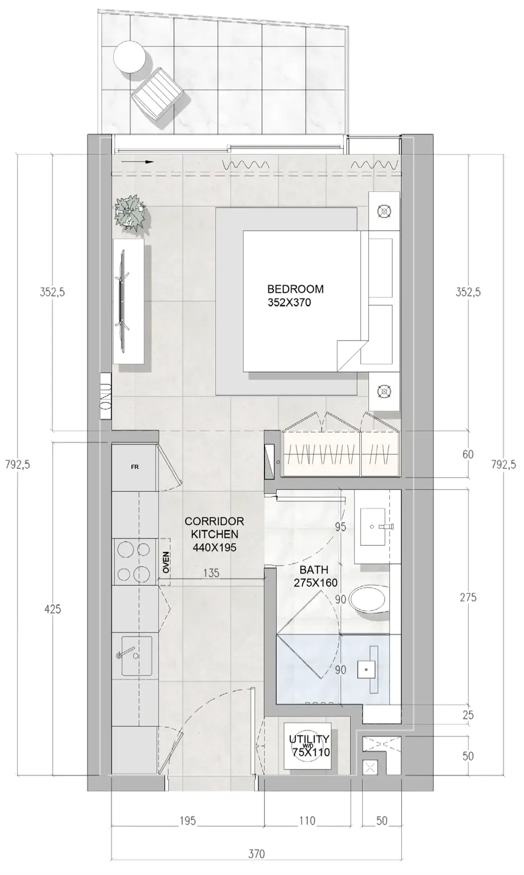 0BR Layout