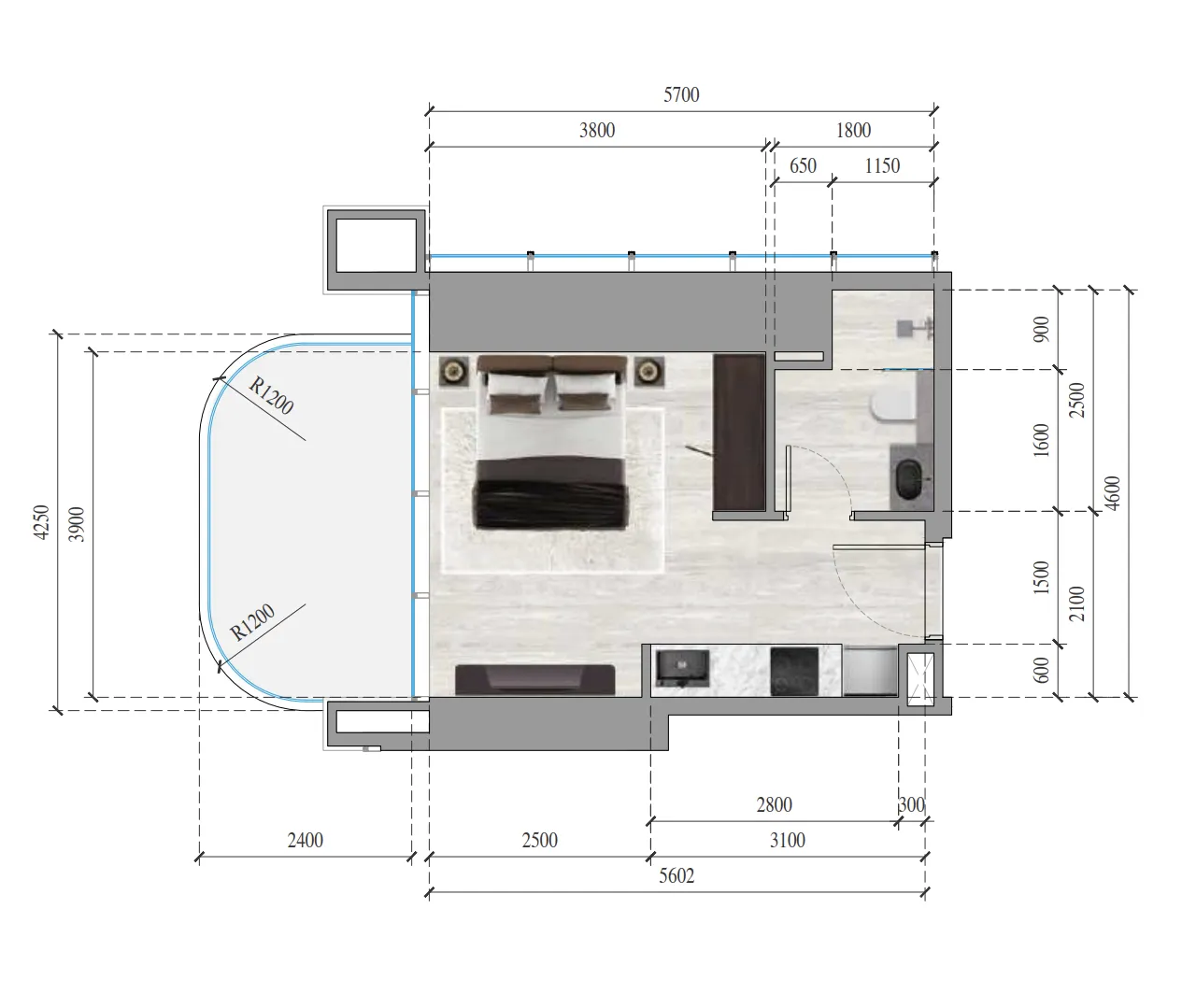 Studio floor plan