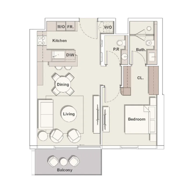 1 bed