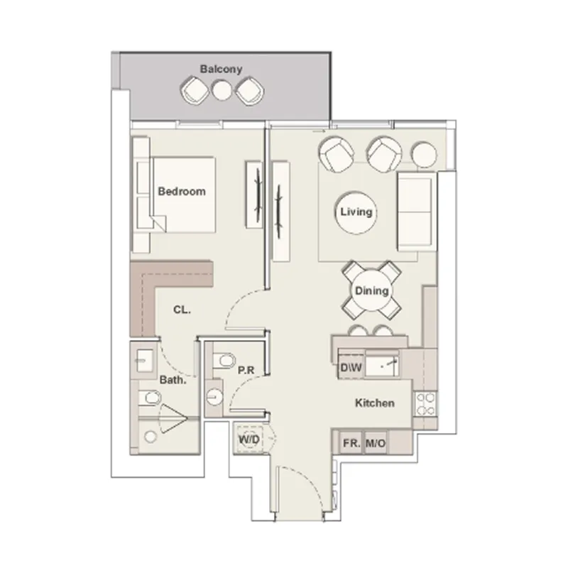 1 bed