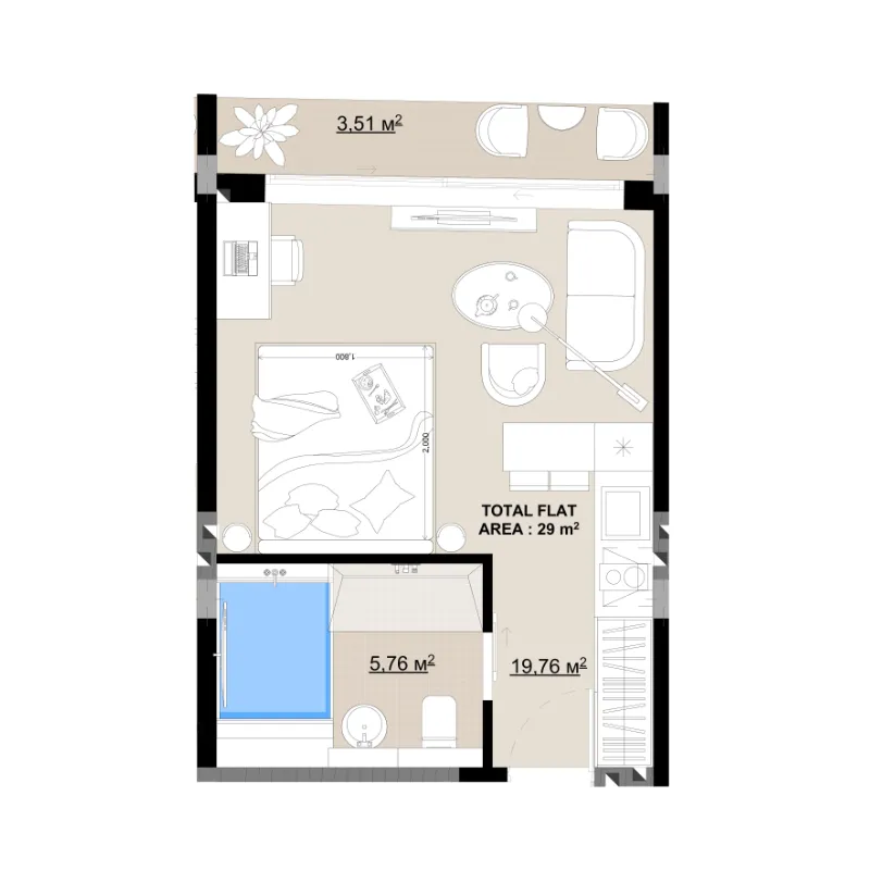 0BR Layout
