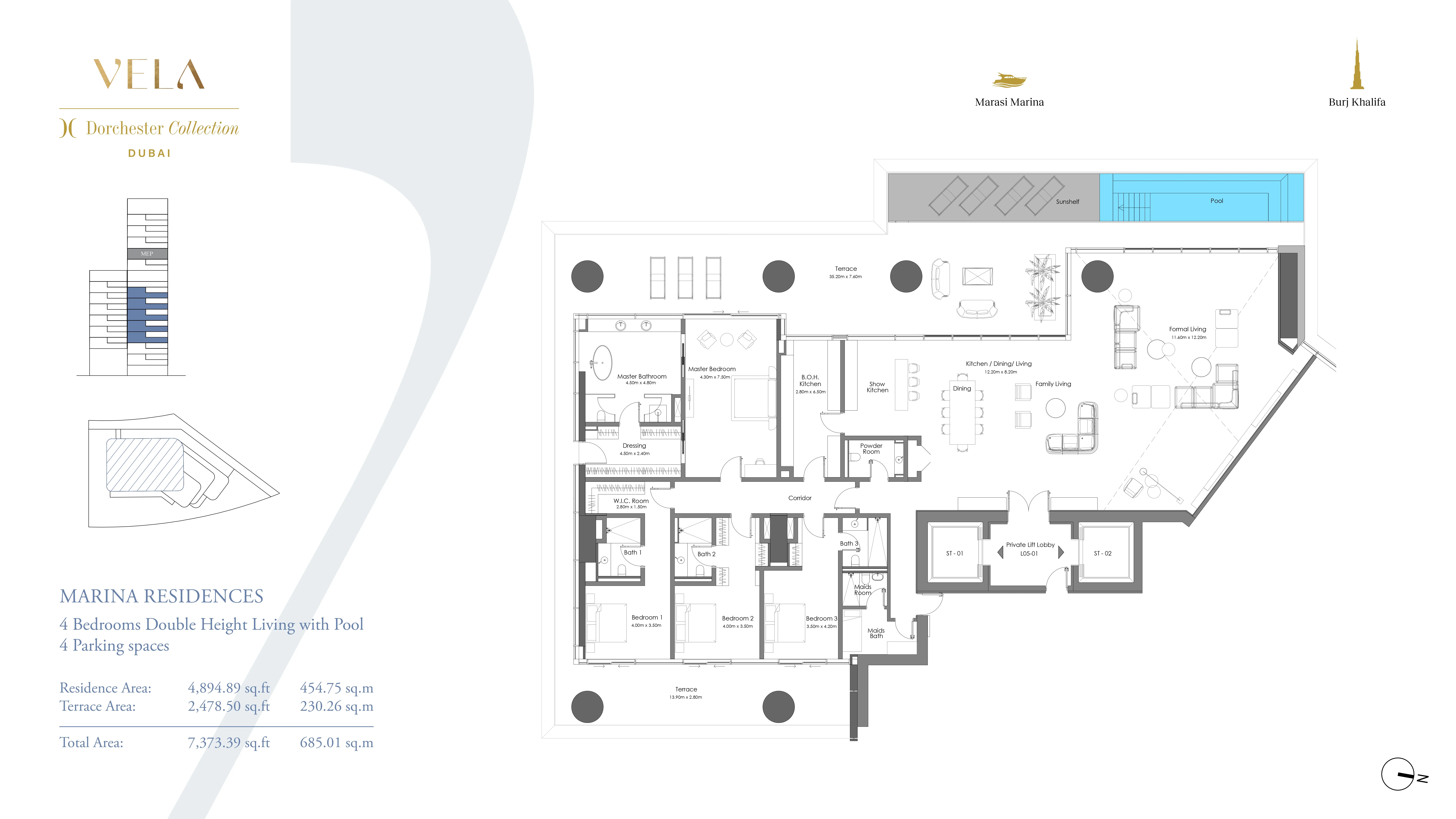 4 bedrooms floor plan