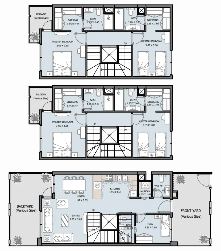 Royal Park — 4 Bedrooms floor plan