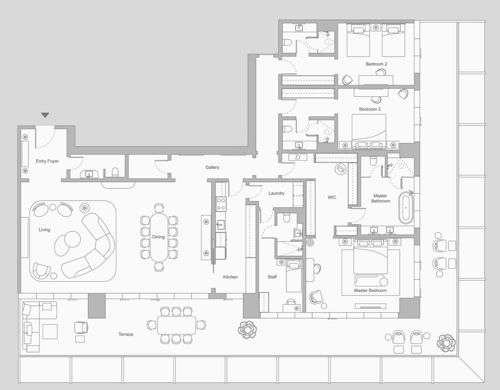 Four Seasons Private Residences DIFC — 5 Bedrooms floor plan