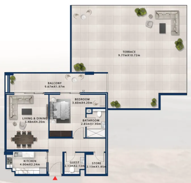 Asayel Avenue — 3 Bedrooms floor plan