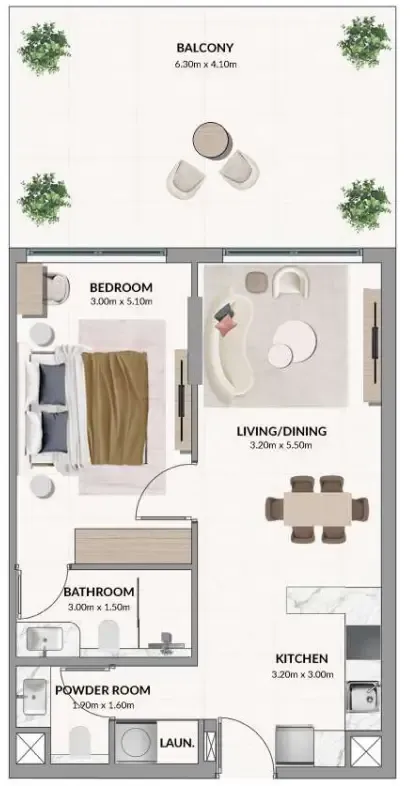 Woodland Terraces — 3 Bedrooms floor plan
