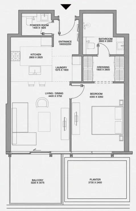 Cheval Residences — 3 Bedrooms floor plan