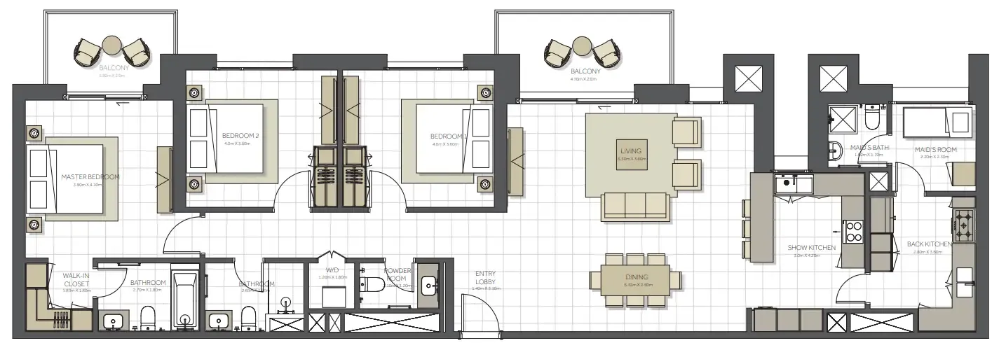 Topaz Residences — 5 Bedrooms floor plan