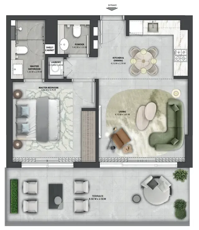 Arancia Yards 2 — 3 Bedrooms floor plan