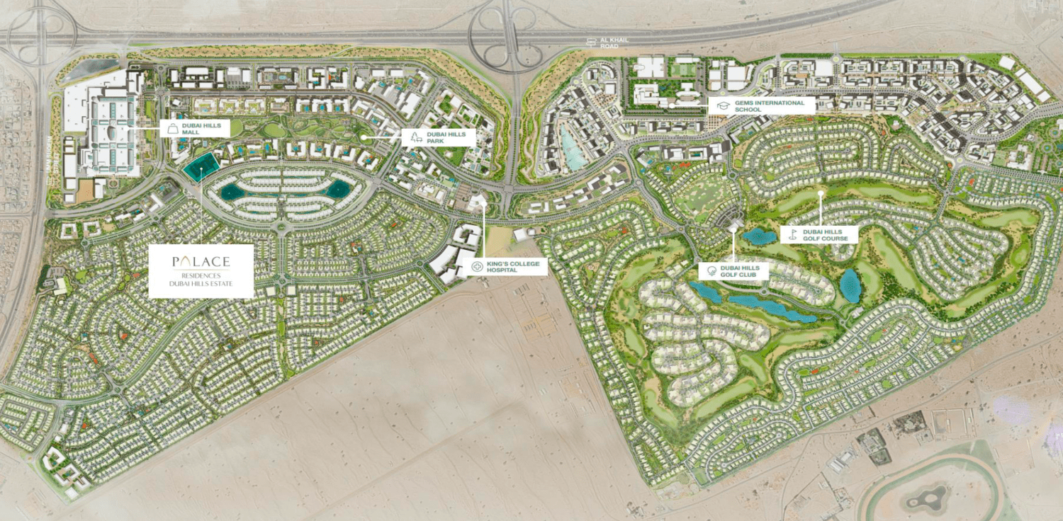 Palace Residences Dubai Hills Estate master plan