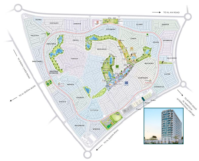 Damac Hills 2 - Hotel Edge by Rotana master plan