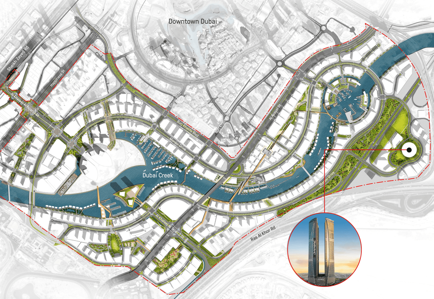 Damac Towers by Paramount master plan