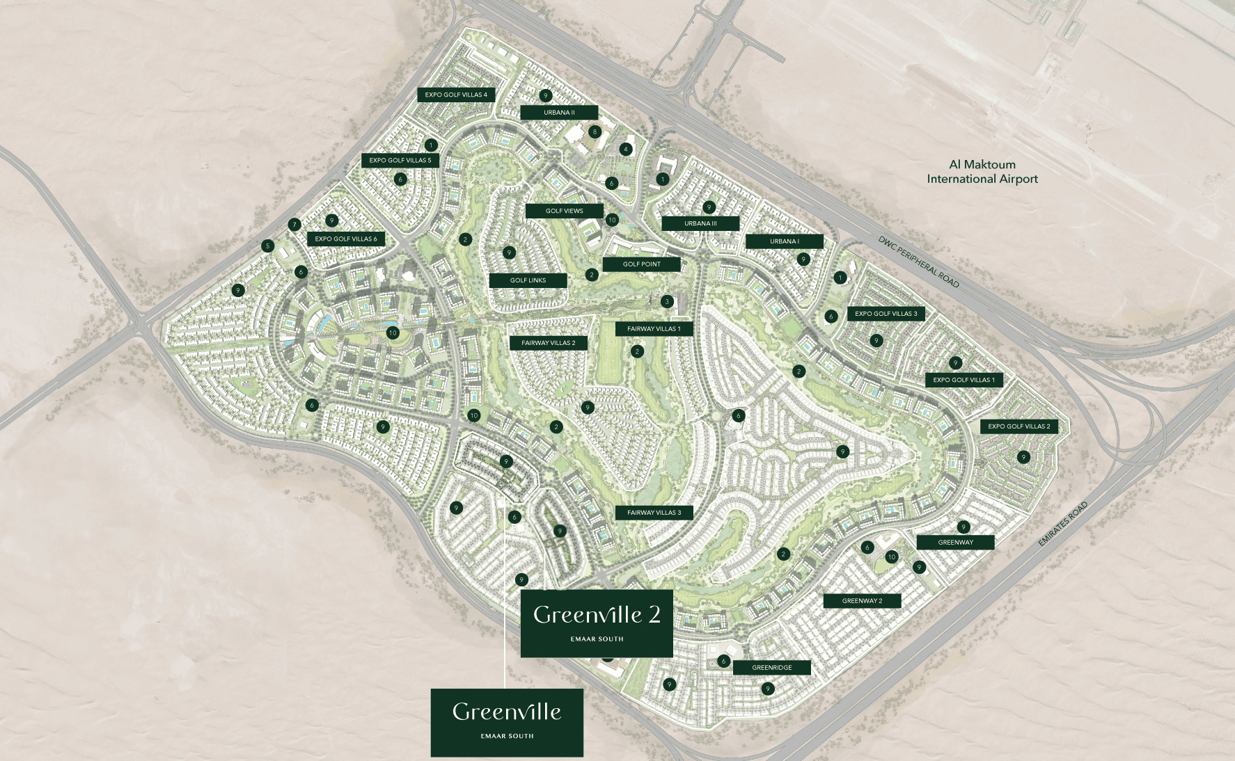 Greenville 1 and 2 Phases master plan