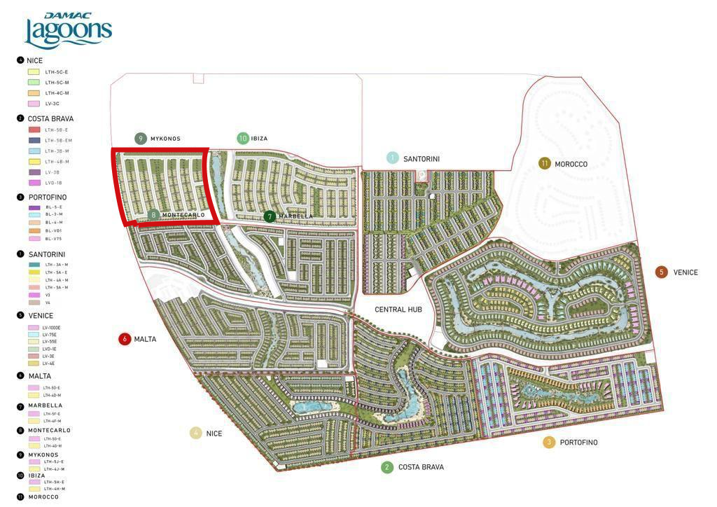 Damac Lagoons Mykonos master plan