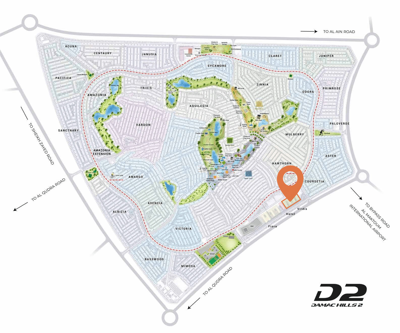 Damac Hills 2 - Virdis master plan