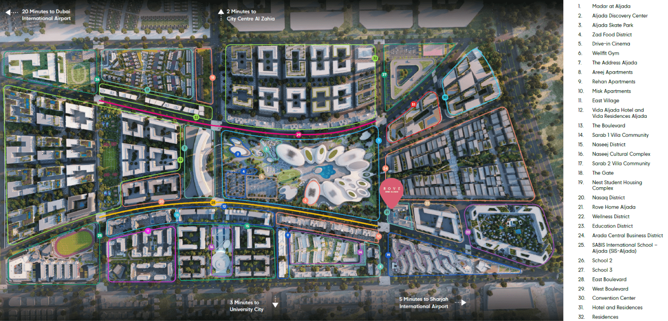 Rove Home Aljada master plan
