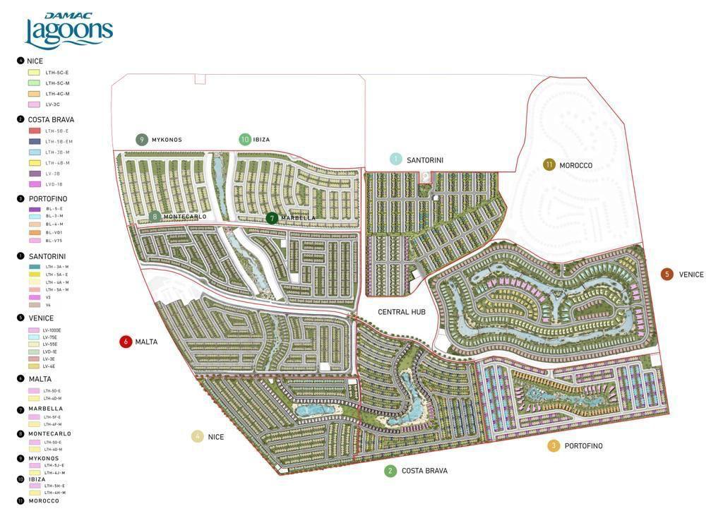 DAMAC Lagoons master plan