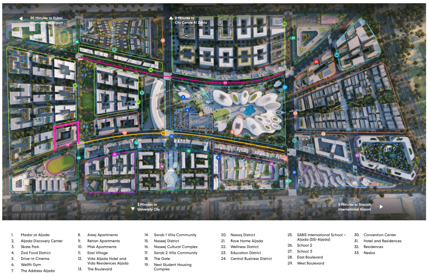 Nesba 1 Aljada master plan 1