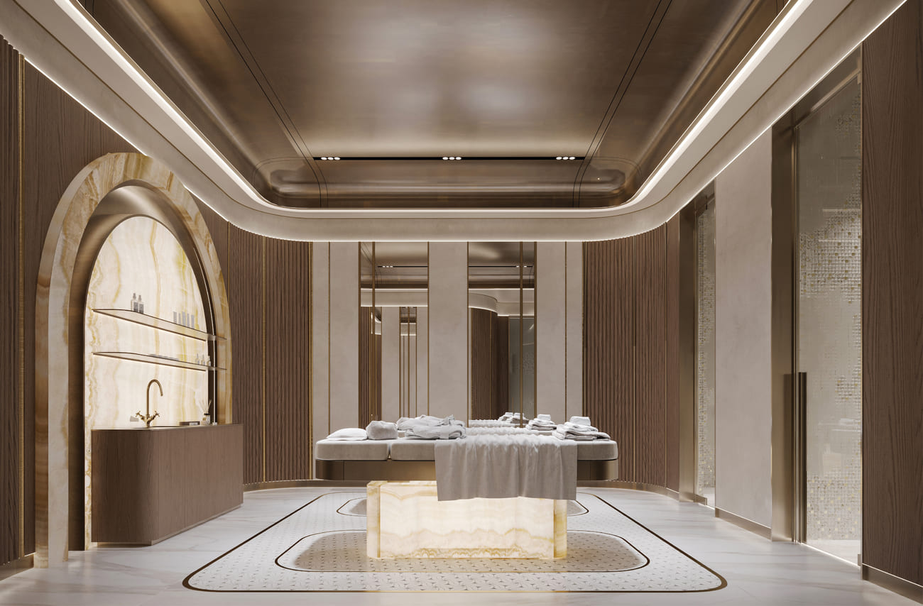 Exclusive Spa Zone With Sauna, Steam, Ice Shower, Massage Room